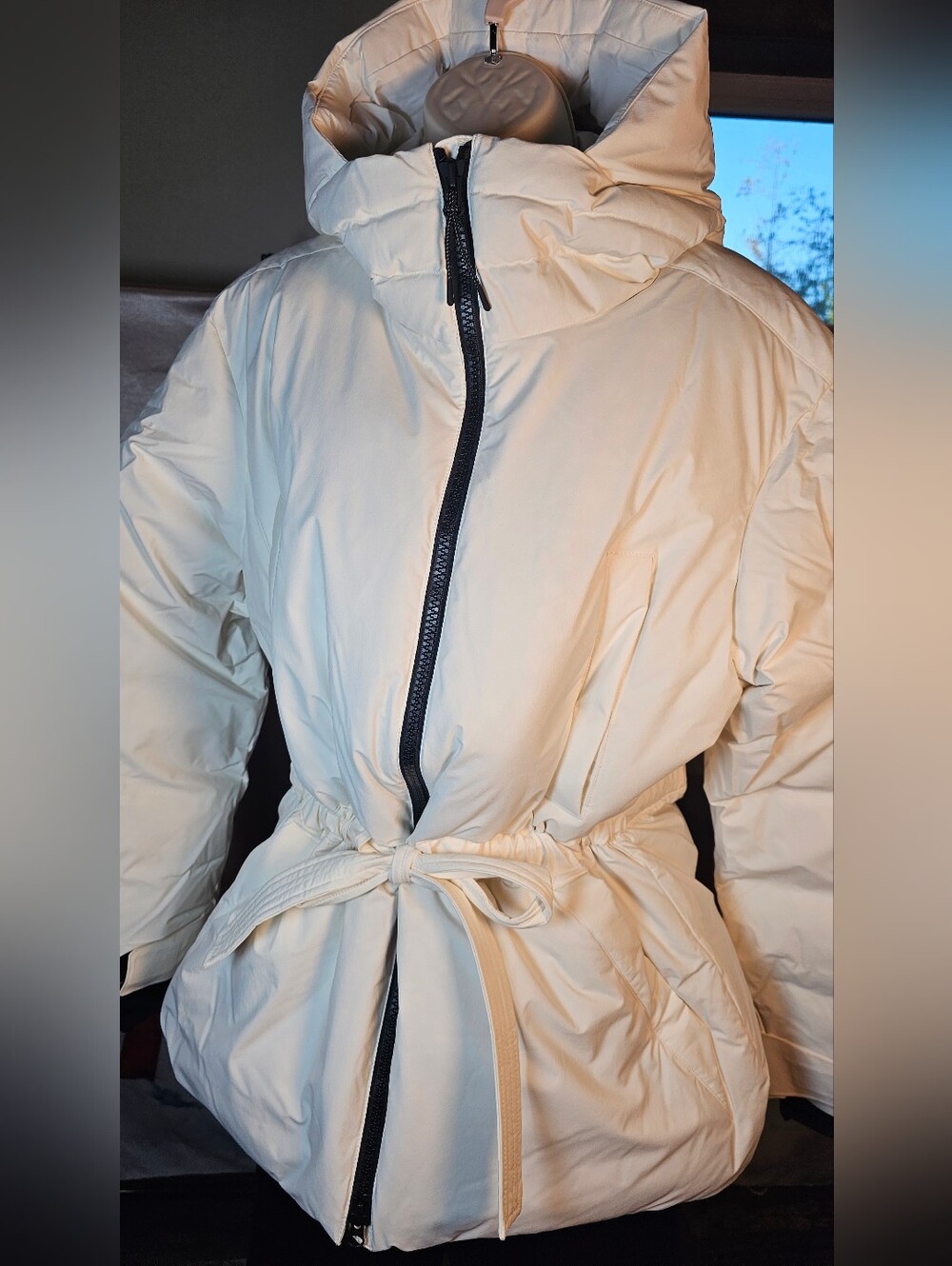 Rossignol Chavanette Down Parka Nature White Belted Large NWT